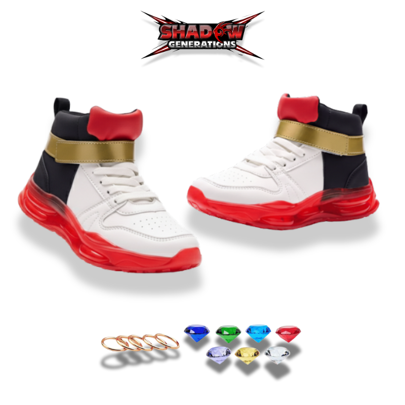 Shadow the Hedgehog  Hi-Top Sneakers Chaos Rings